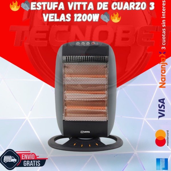 Producto - ESTUFA DE CUARZO VITTA 3 VELAS