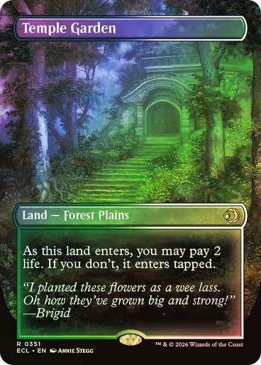 Producto - Temple Garden Lorwyn -Borderless Foil  Lorwyn Eclipsed