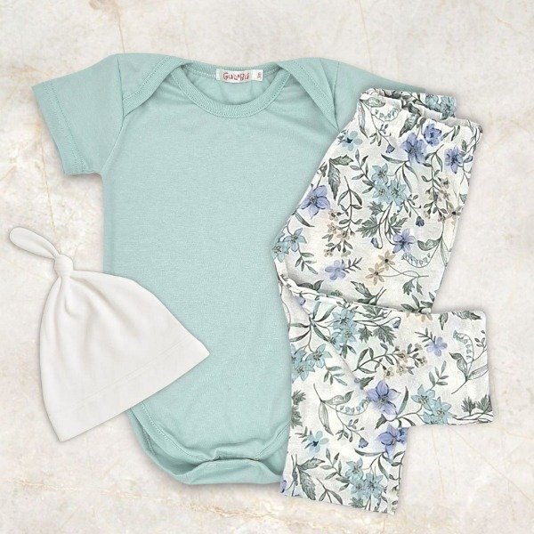 Producto - Ajuar flores aqua