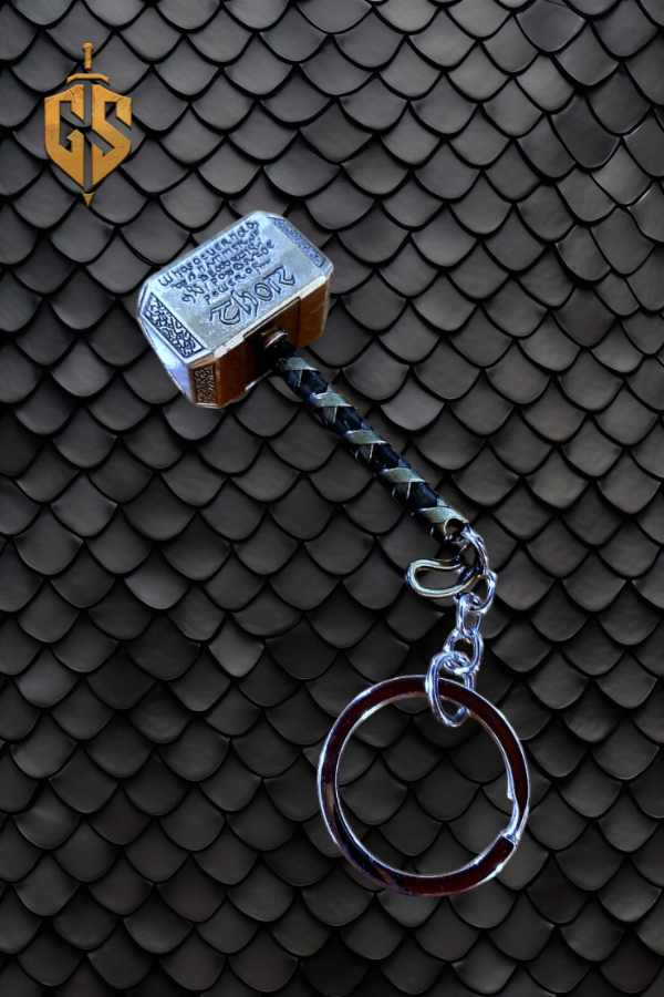 Producto - Llavero de metal Mjolnir Plateado - Martillo de Thor