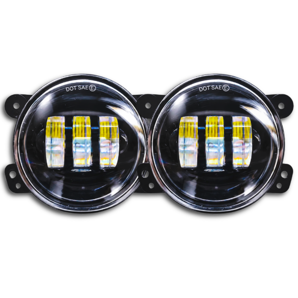 Producto - JGO DE FAROS AUXILIAR REDONDOS  10CM 12/24V LUZ BLANCA 16SQ - 0