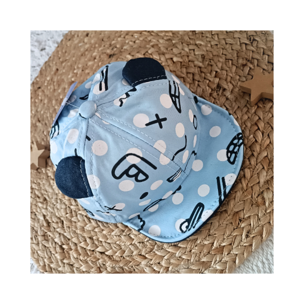 Producto - Gorra con visera lunares CELESTE - 2