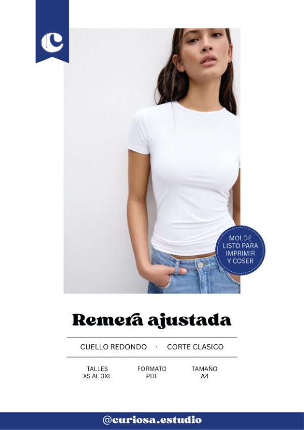 Producto - Remera ajustada - Molde digital - PDF descargable