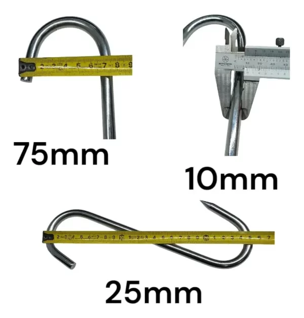 Producto - Gancho Carnicero Media Res - Acero Cromado 10x250 10 pulgadas - 1