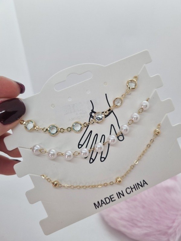 Producto - Set 3 pulseras fantasia dor
