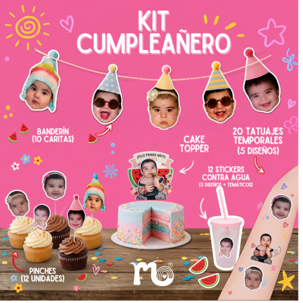 Producto - kit de cumpleaños personalizados
