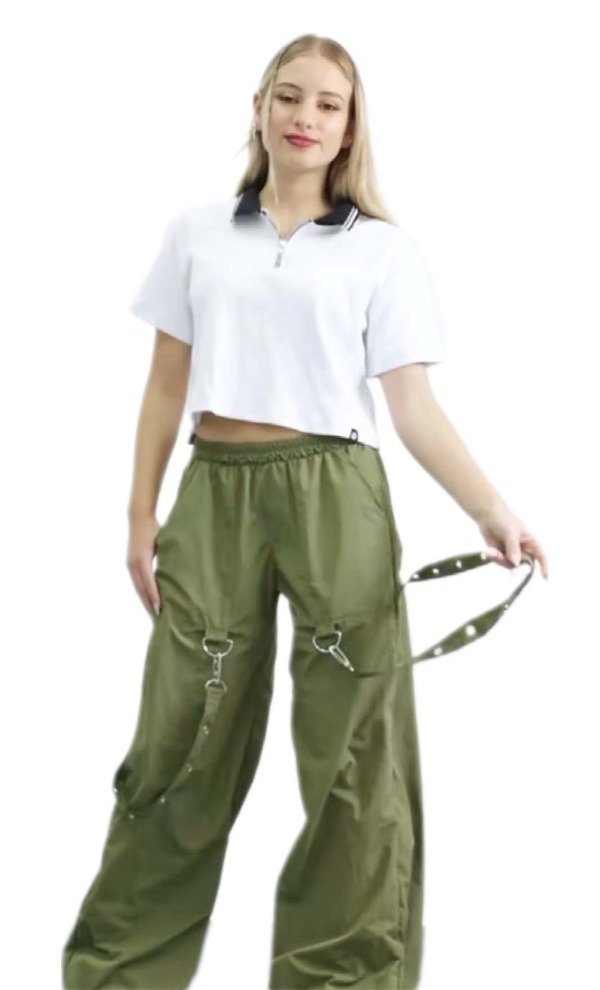 Producto - PANTALON ROCK CON TIRADORES NOT ALONE VERDE