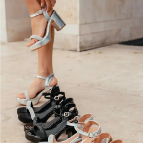 Producto - Sandalias Plataforma Fiesta y faja con Strass