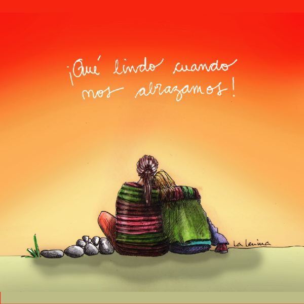 Producto - Calco PREMIUM "Qué lindo cuando nos abrazamos"