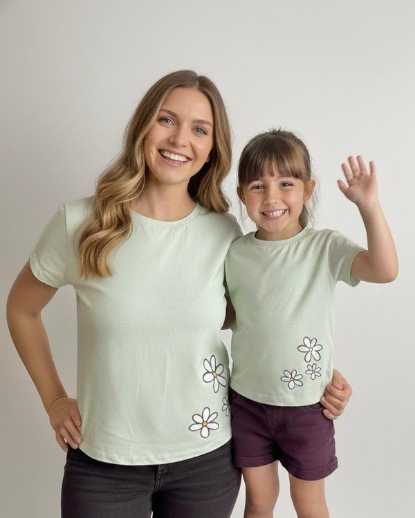 Producto - Remera de Algodón Verde Malva  - Margarita - 0