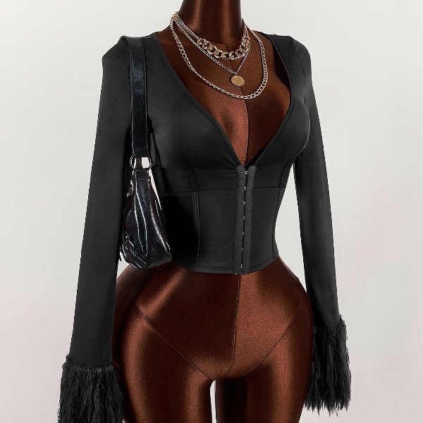 Producto - Campera Corset peluche