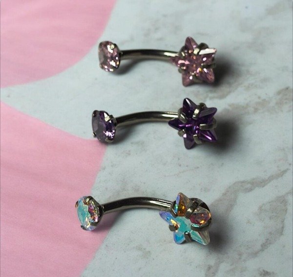 Producto - Ombligo estrella doble piedra