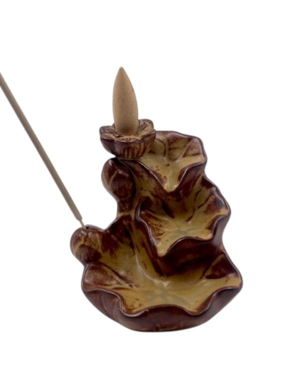 Producto - CASCADA DE HUMO IMPORTADA ESMALTADA FLOR 3 HOJAS