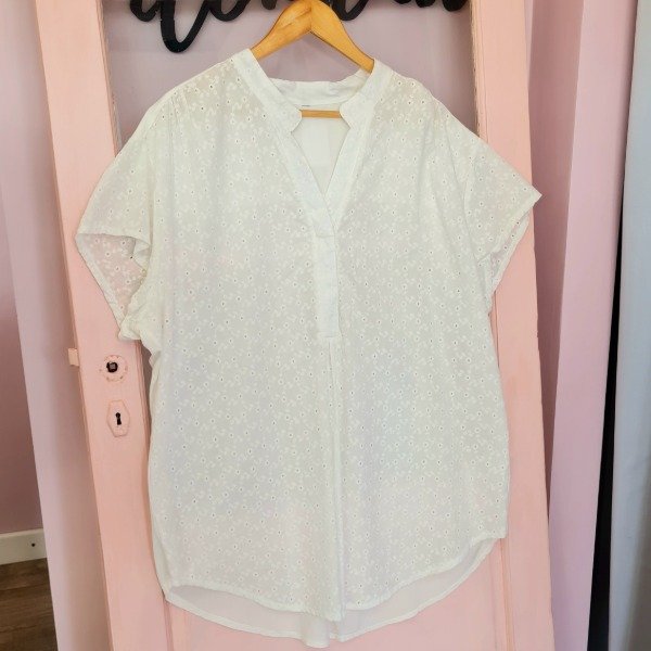 Producto - Blusa broderie mao flores chicas 7054