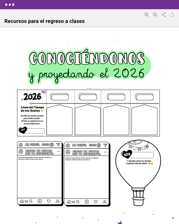 Producto - CONOCIÉNDONOS Y PROYECTANDO EL AÑO - ACTIVIDADES - 2026