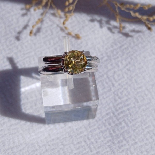 Producto - Anillo Plata 925 Citrino Ajustable - 7