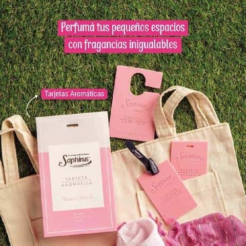Producto - TARJETA AROMATICA SAPHIRUS X 3 " VAINILLA Y MAGNOLIAS "