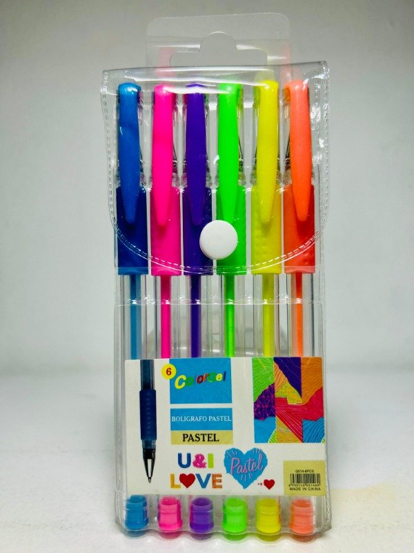Producto - Bolígrafos pastel flúor x6