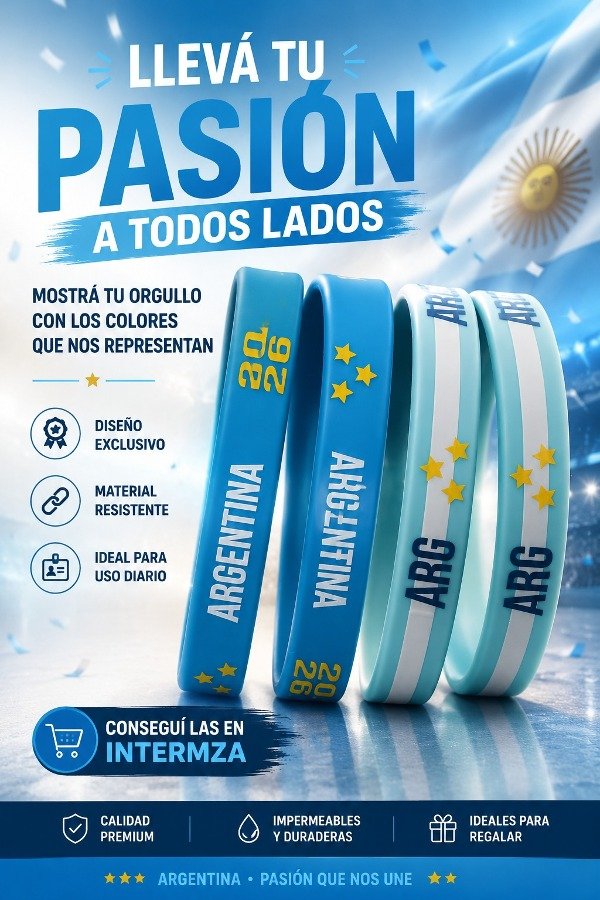 Producto - PULSERA SILICONA ARGENTINA
