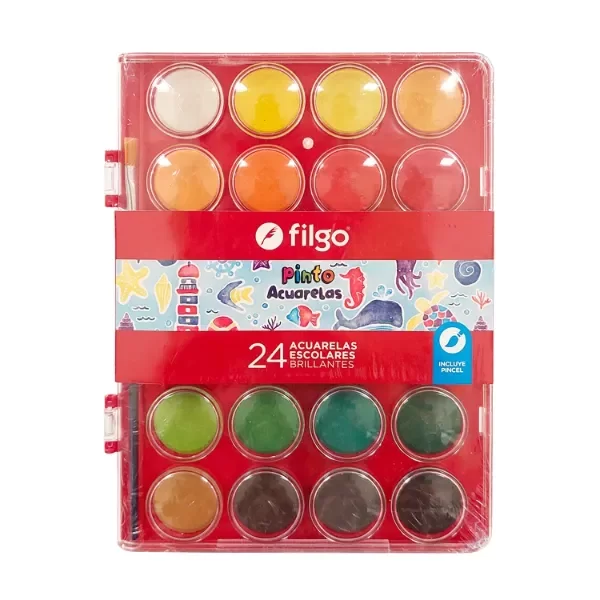 Producto - Acuarela Filgo Premium Estuche X24 + Pincel - 0