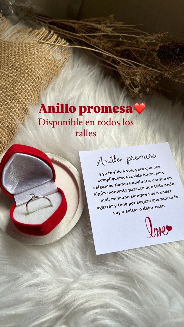 Producto - Set de anillo más cajita y cartita