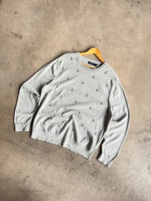 Producto - SUETER LIVIANO NAUTICA GRIS CLARO (XL)
