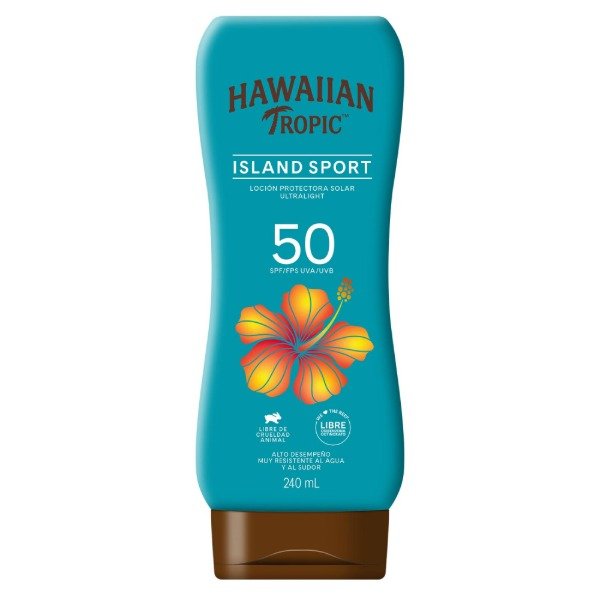 Producto - PROTECTOR SOLAR HAWAIIAN TROPIC - ISLAND SPORT - LOCION FPS 50+ 240ML