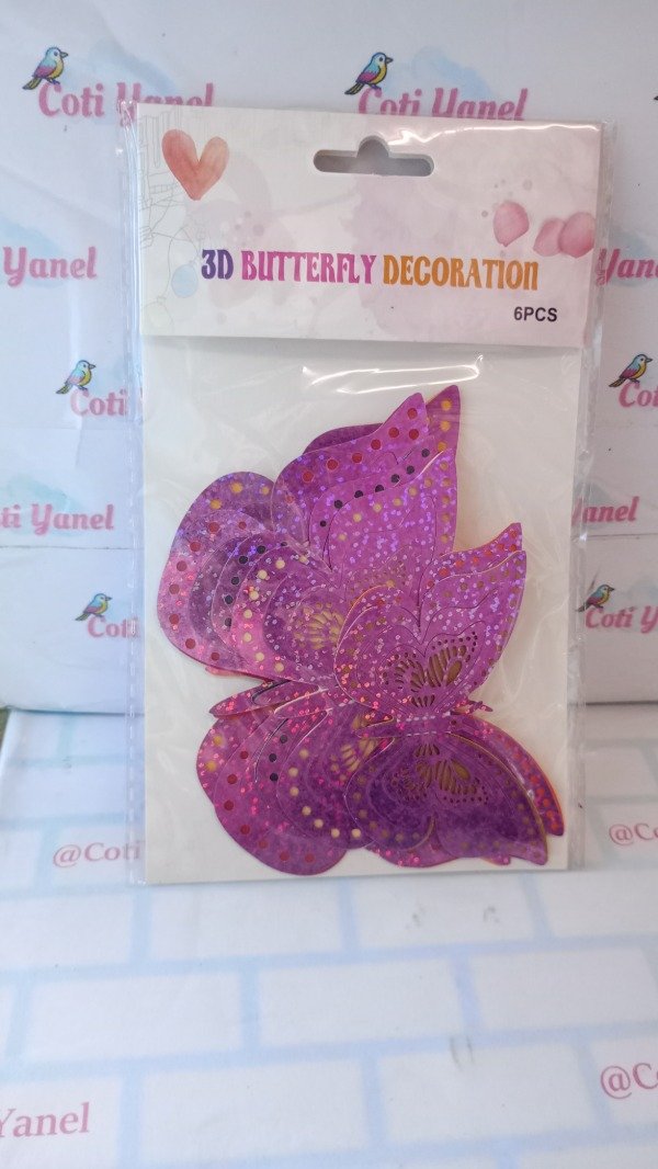Producto - Mariposas holograficas x6 unidades - 2