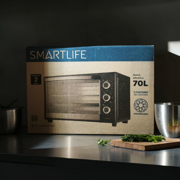 Producto - HORNO ELÉCTRICO SMARTLIFE 70LTS CON CONVECCIÓN SL-TO0070PN
