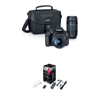 Producto - Canon EOS Rebel T7 DSLR Camera with 18-55mm, 75-300mm  + Webcam  Kit