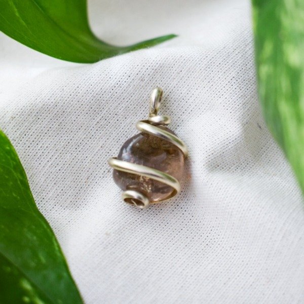 Producto - Dije Cuarzo Ahumado en Alpaca