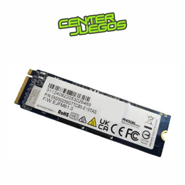 Producto - DISCO SOLIDO SSD M.2 2280 PCI-E 256GB PHISON E19TAS OEM NEGRO