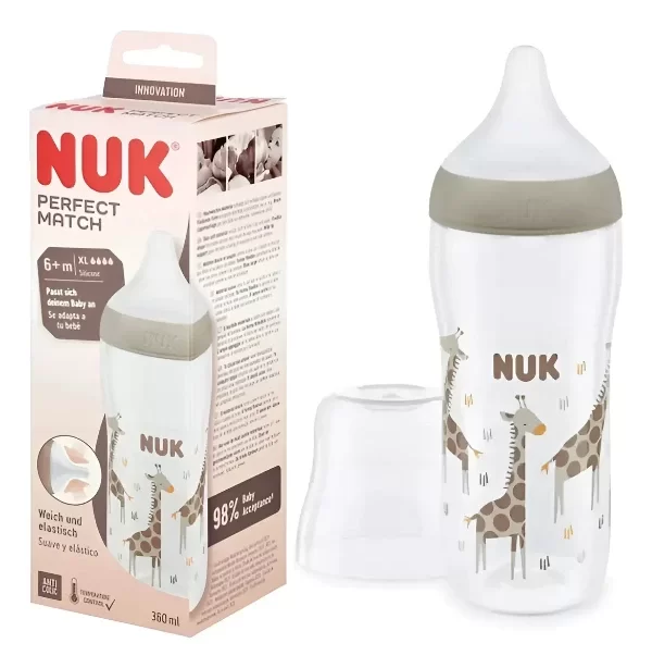 Producto - MAMADERA NUK PERFECT MATCH 6 M+ 360 ML.