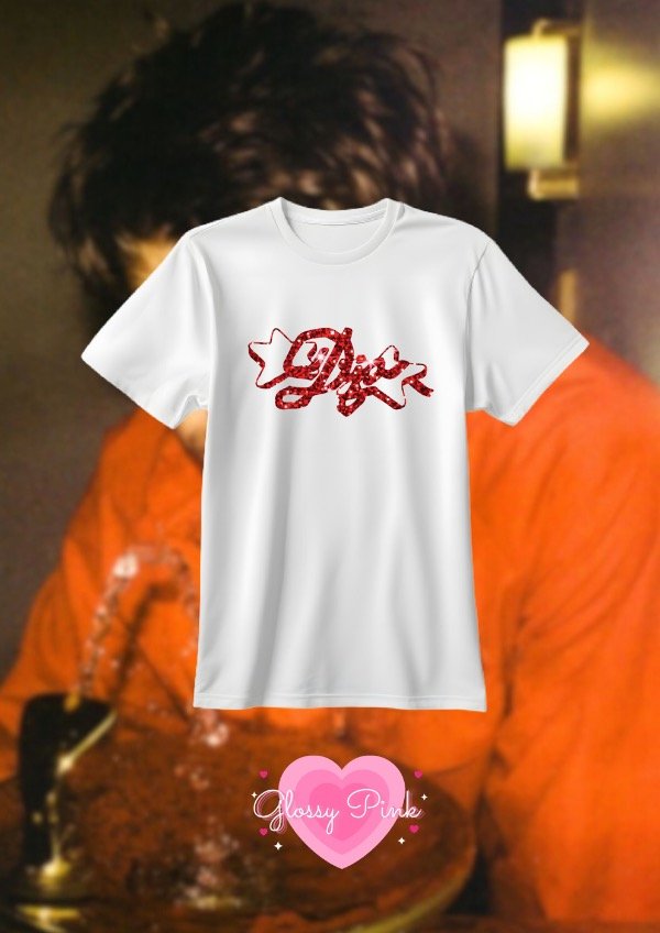 Producto - Remera DJO rojo - VINILO TEXTIL GLITTER