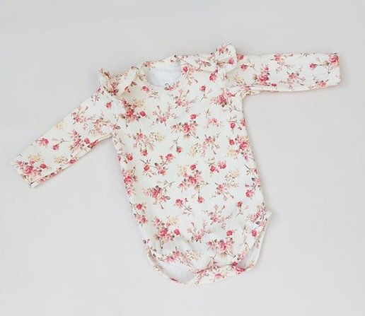 Producto - Body Mica Morley- Natural con flores rosas (3M a 18M)