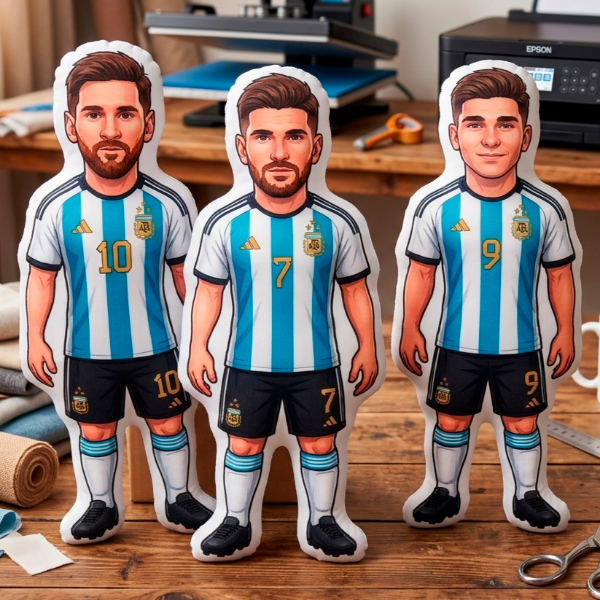 Producto - Plantillas Muñecos Apego Messi y jugadores Selección Argentina Mundial 2026