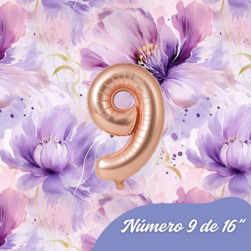 Producto - Globo número 9 rose gold 16"
