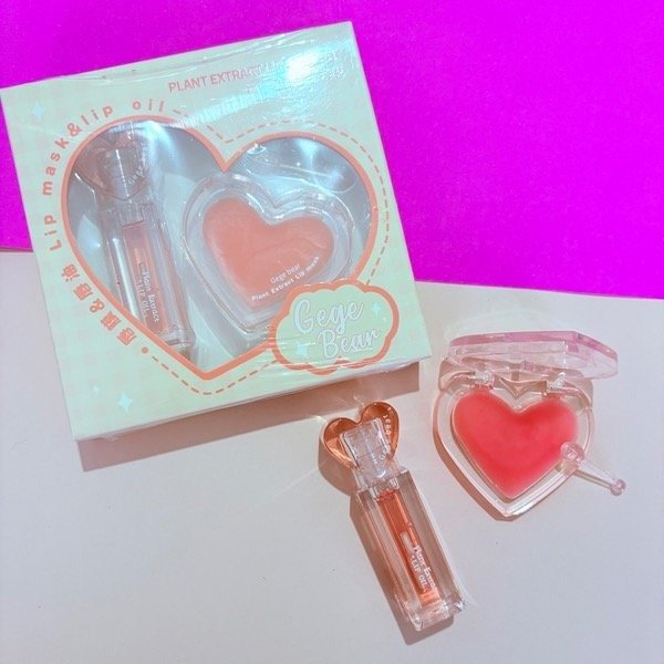 Producto - Set Lip oil + bálsamo en estuche Gege Bear