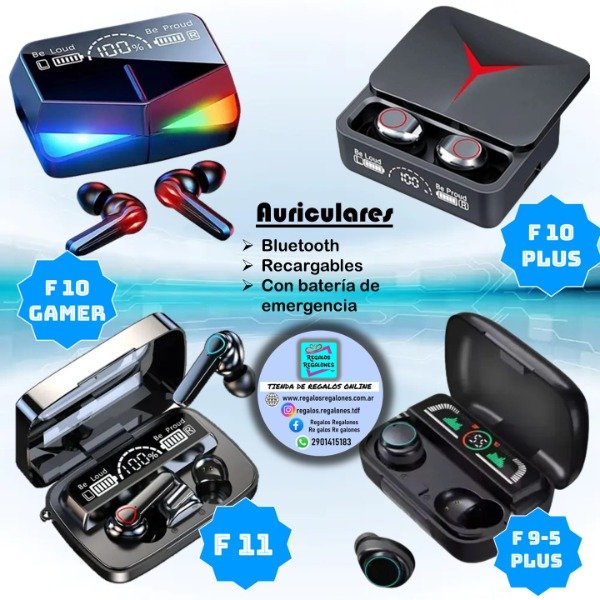 Producto - Auriculares Bluetooth recargables varios modelos