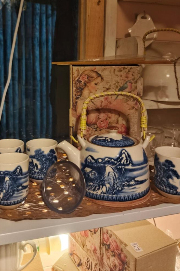 Producto - Kit tetera con 6 cuencos de cerámica