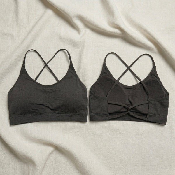 Producto - Top Seamless Cruzado Gris T.90-95