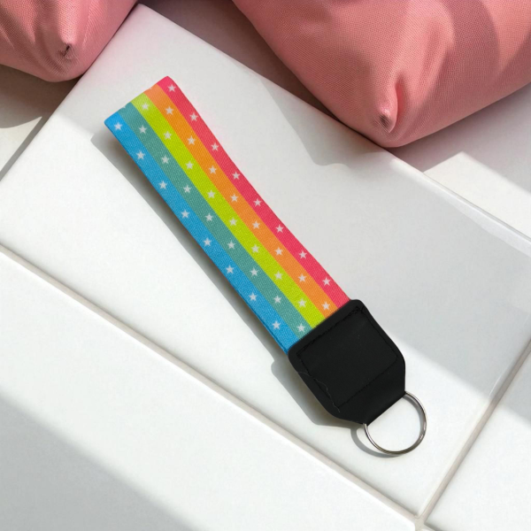Producto - Llavero de tela estrellitas colores