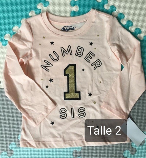 REMERA OSHKOSH MANGA LARGA TALLE 2 NUMBER 1