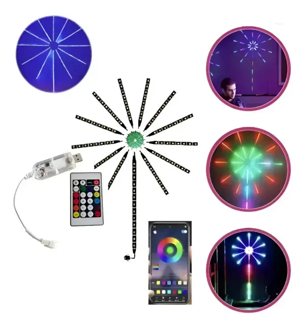 Producto - Tira Led Rgb Circular Decoracion Fuegos Artificiales