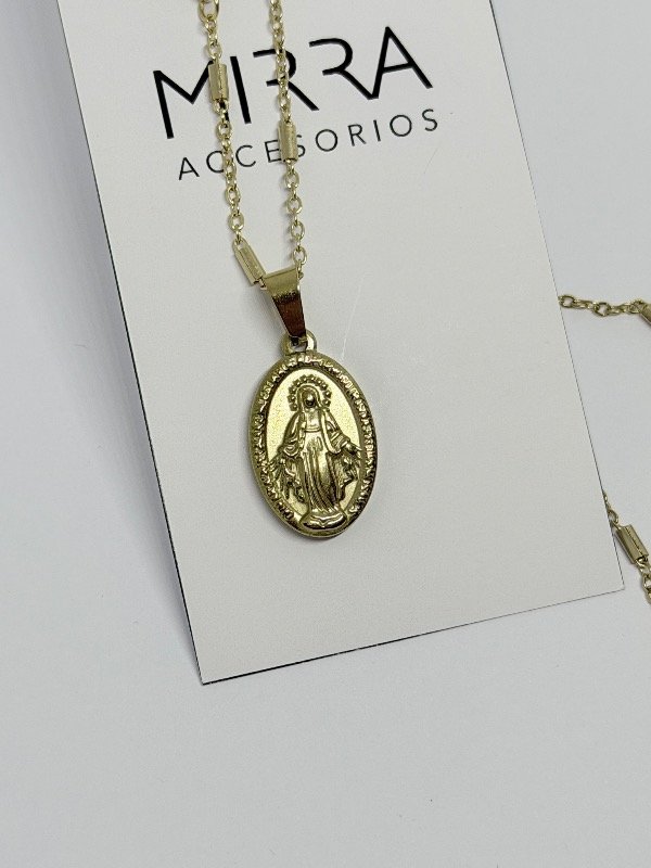 Producto - Collar Medalla Milagrosa   (ACERO DORADO) - 0