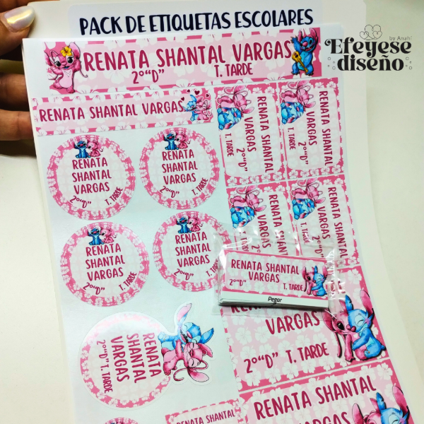 Producto - Pack de Etiquetas Escolares