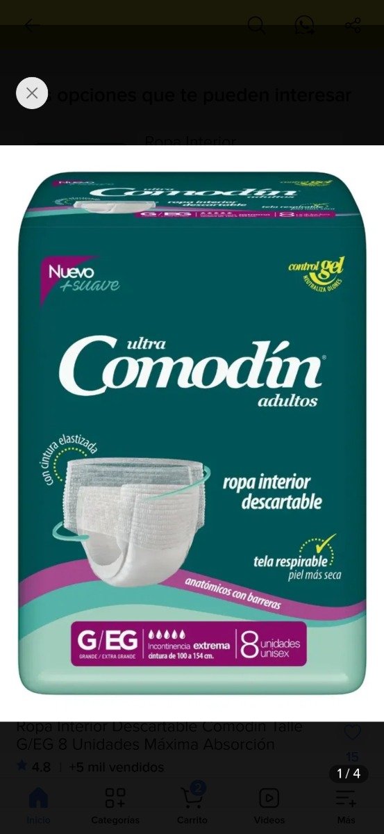 Producto - Comodin Ropa Interior G x8