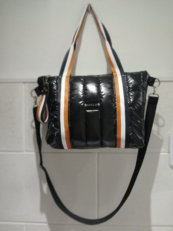 Producto - Cartera Bahía negra (CINTA TRI COLOR )