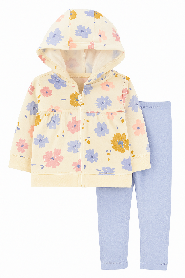 Producto - Camperita algodón liviana + pantalón algodón lila