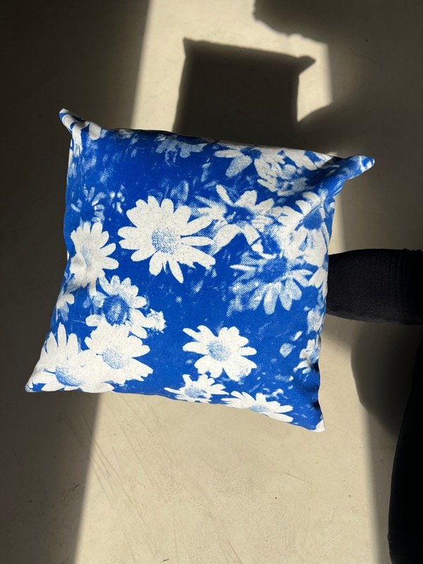 Producto - Almohadón Margaritas Azul